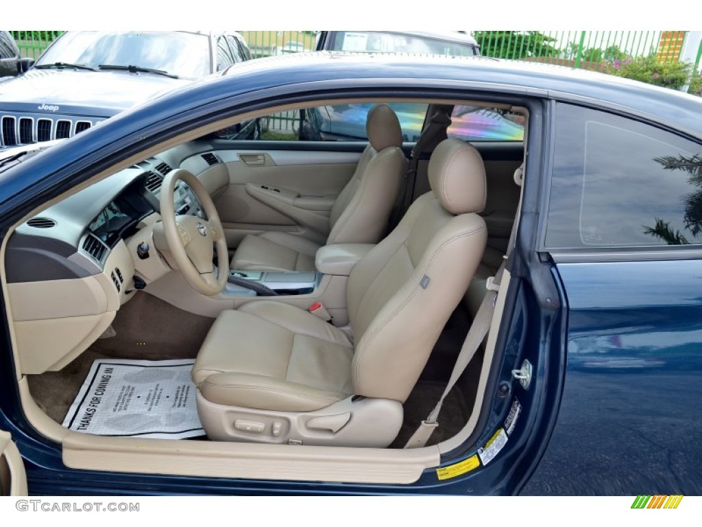 2006 Solara SLE V6 Coupe - Oceanus Blue Pearl / Ivory photo #32