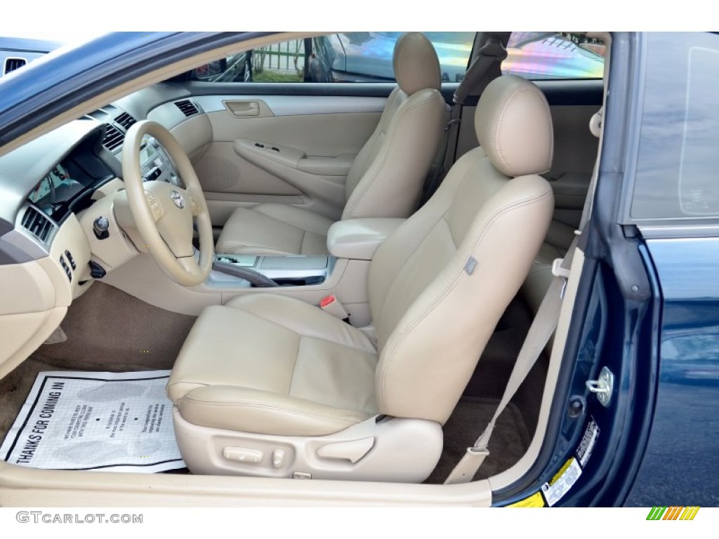 2006 Solara SLE V6 Coupe - Oceanus Blue Pearl / Ivory photo #33
