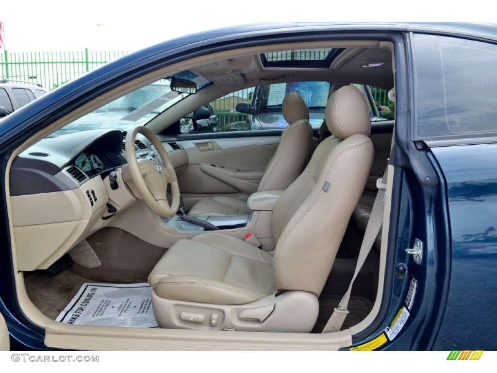 2006 Solara SLE V6 Coupe - Oceanus Blue Pearl / Ivory photo #34
