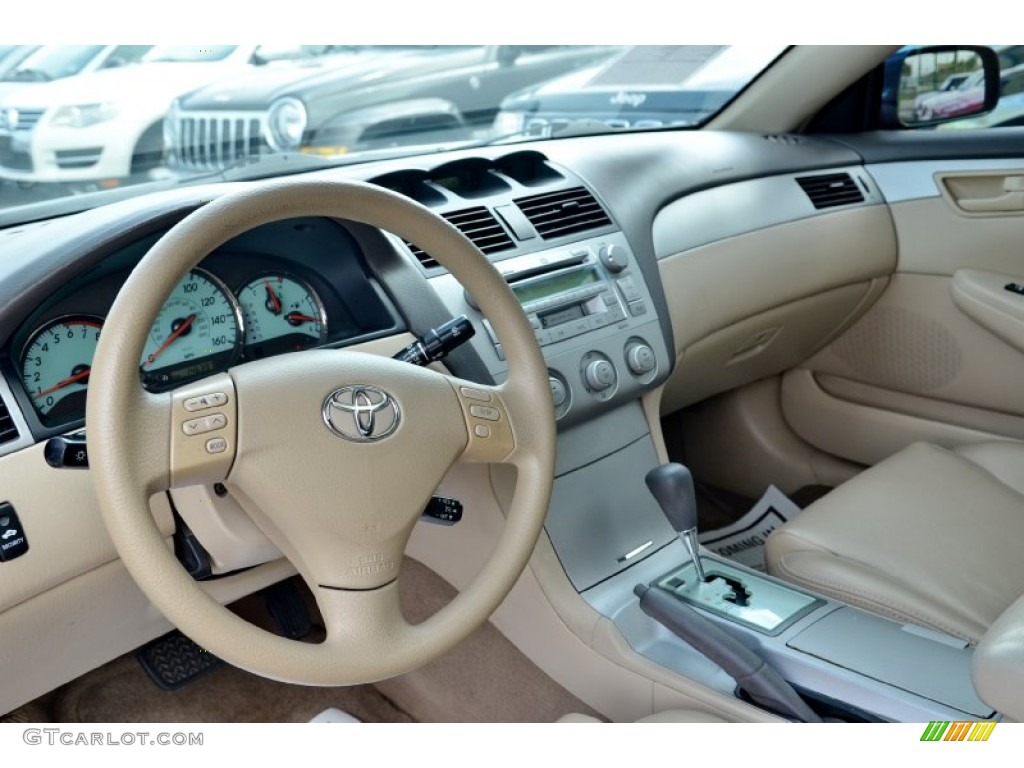 2006 Solara SLE V6 Coupe - Oceanus Blue Pearl / Ivory photo #36