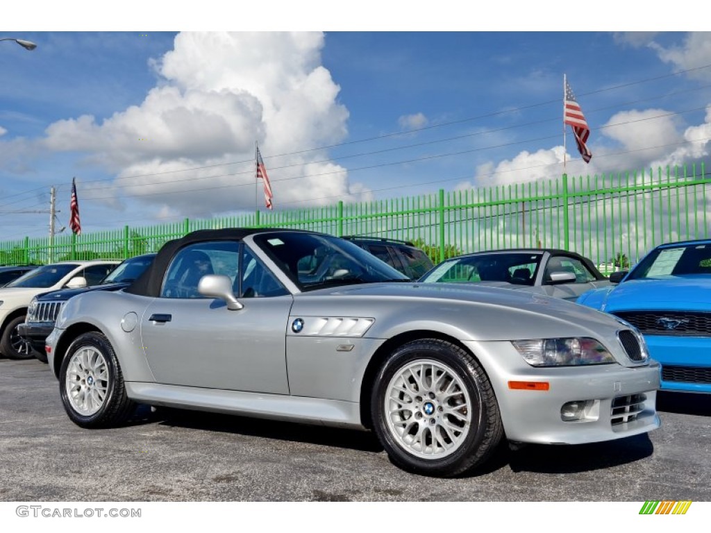 Titanium Silver Metallic 2000 BMW Z3 2.8 Roadster Exterior Photo #100372962
