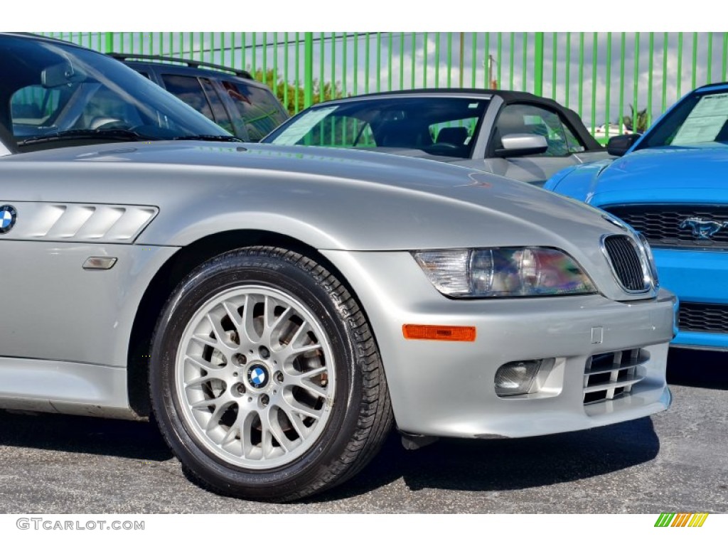 2000 Z3 2.8 Roadster - Titanium Silver Metallic / Black photo #9