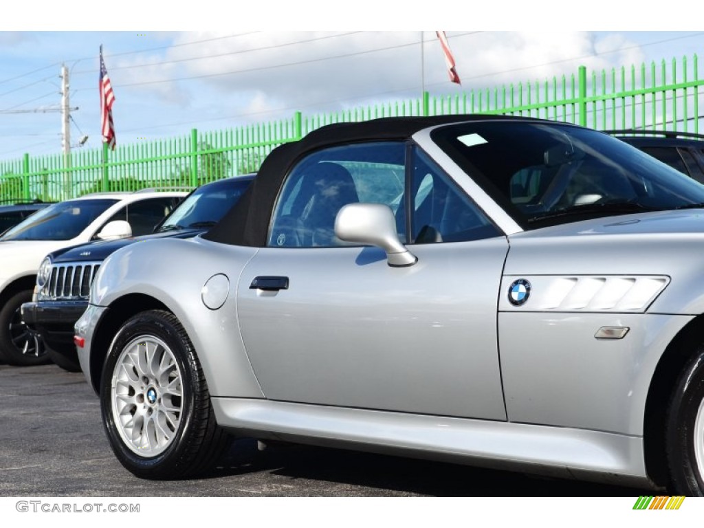 2000 Z3 2.8 Roadster - Titanium Silver Metallic / Black photo #10