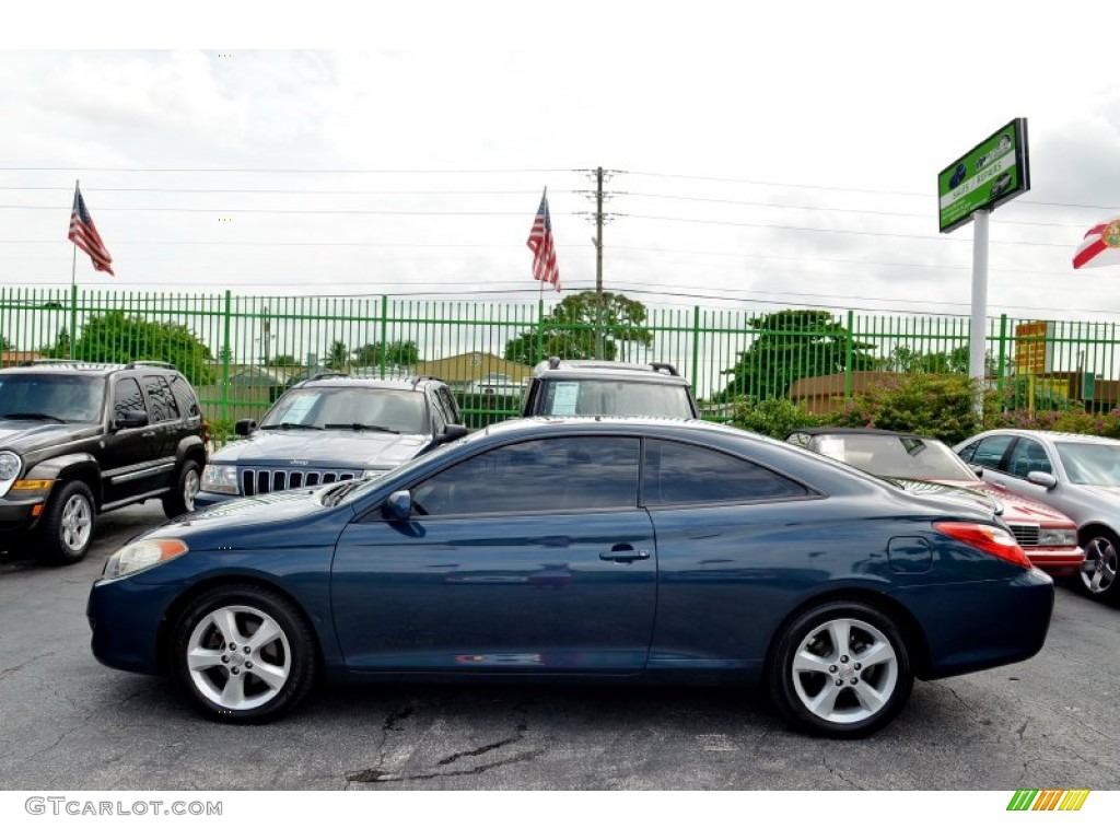2006 Solara SLE V6 Coupe - Oceanus Blue Pearl / Ivory photo #43
