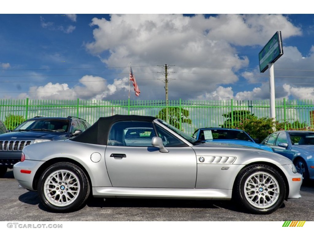 2000 Z3 2.8 Roadster - Titanium Silver Metallic / Black photo #12