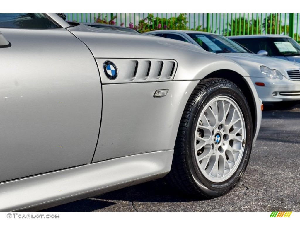 2000 Z3 2.8 Roadster - Titanium Silver Metallic / Black photo #13
