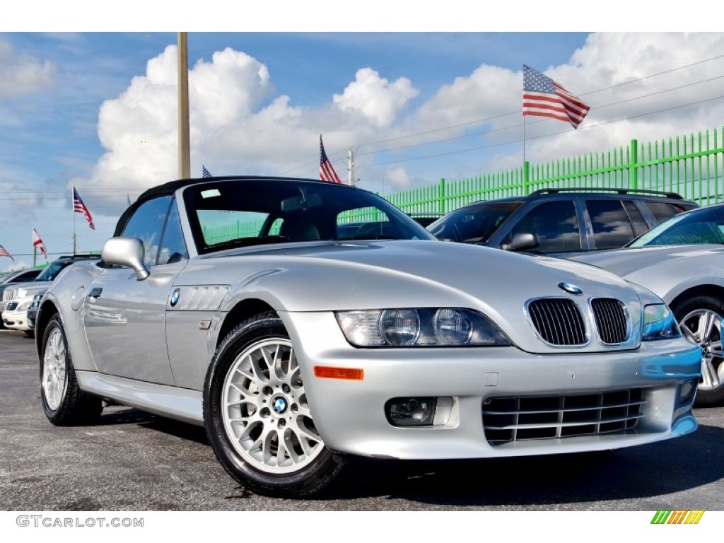 2000 Z3 2.8 Roadster - Titanium Silver Metallic / Black photo #35