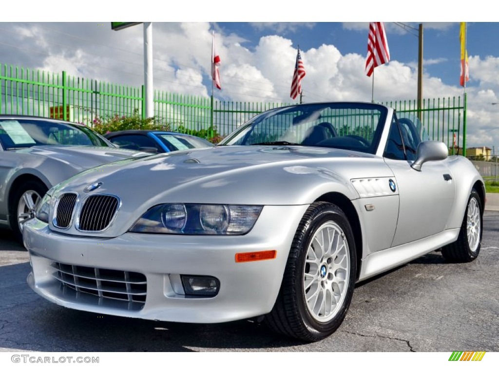 2000 Z3 2.8 Roadster - Titanium Silver Metallic / Black photo #49