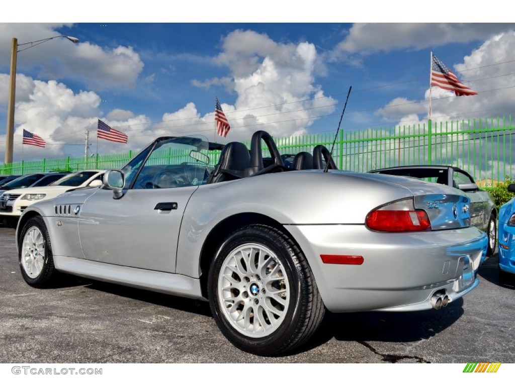 2000 Z3 2.8 Roadster - Titanium Silver Metallic / Black photo #56