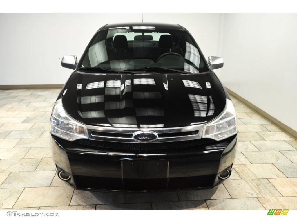 2008 Focus SE Coupe - Black / Charcoal Black photo #2