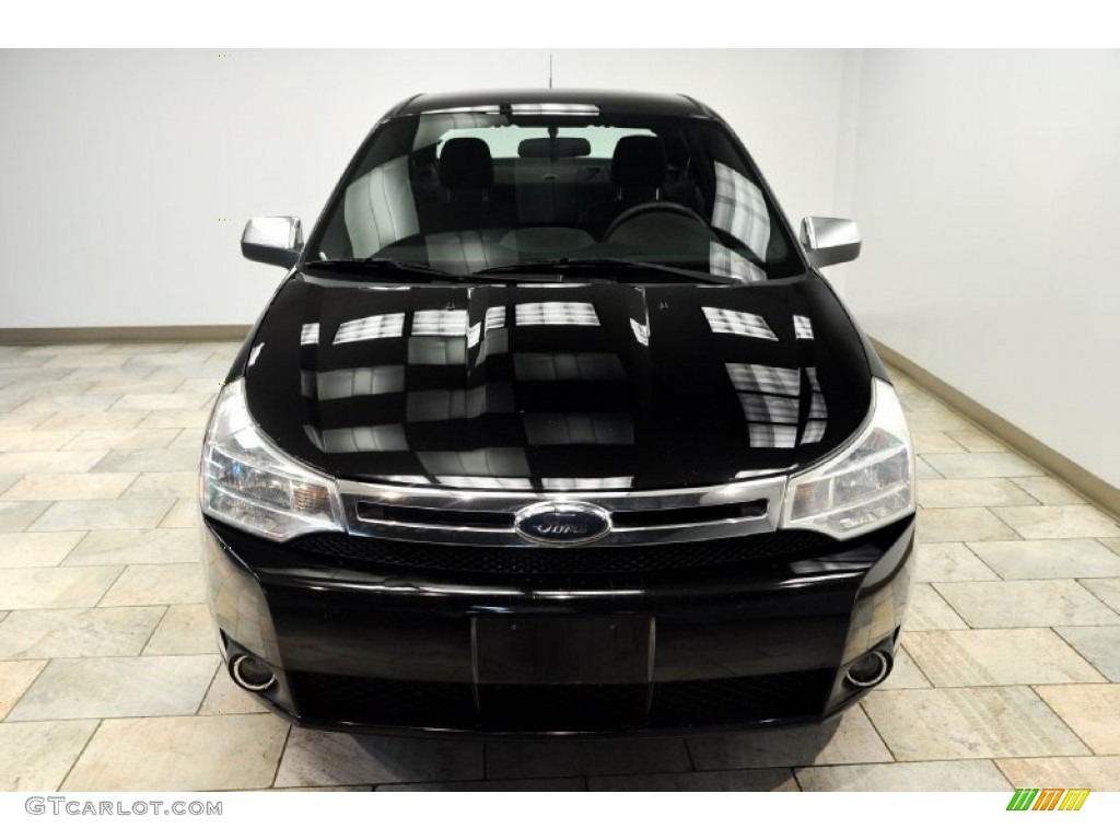 2008 Focus SE Coupe - Black / Charcoal Black photo #3