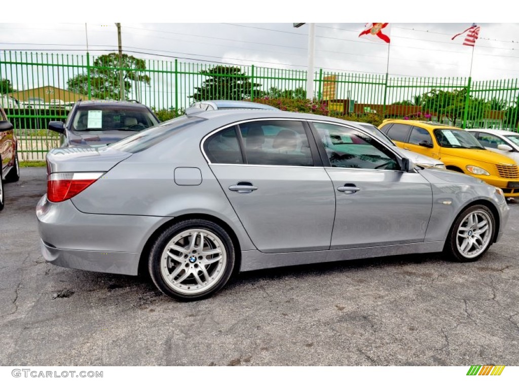 2005 5 Series 530i Sedan - Silver Grey Metallic / Grey photo #31