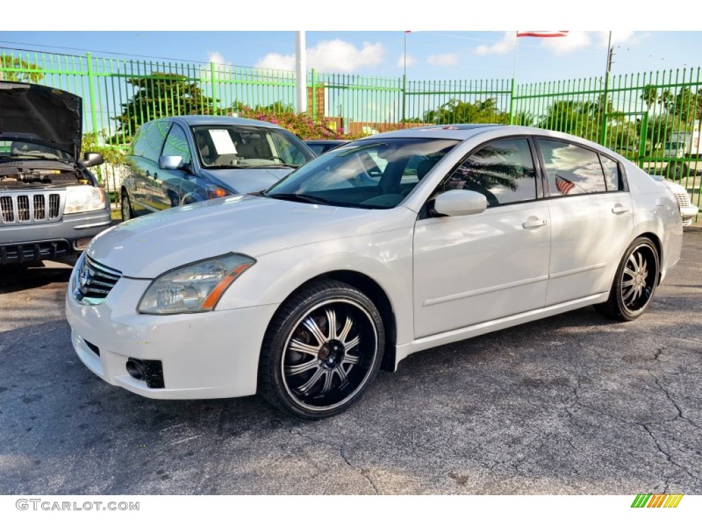 2007 Maxima 3.5 SE - Winter Frost Pearl / Frost photo #23