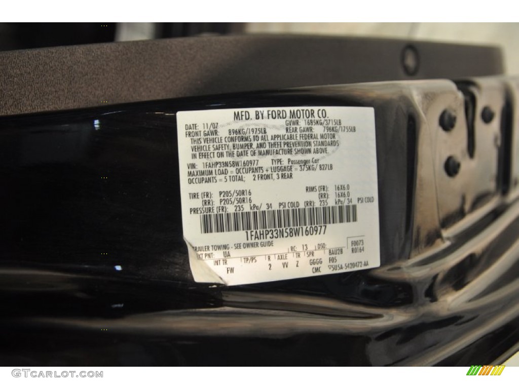 2008 Focus SE Coupe - Black / Charcoal Black photo #38