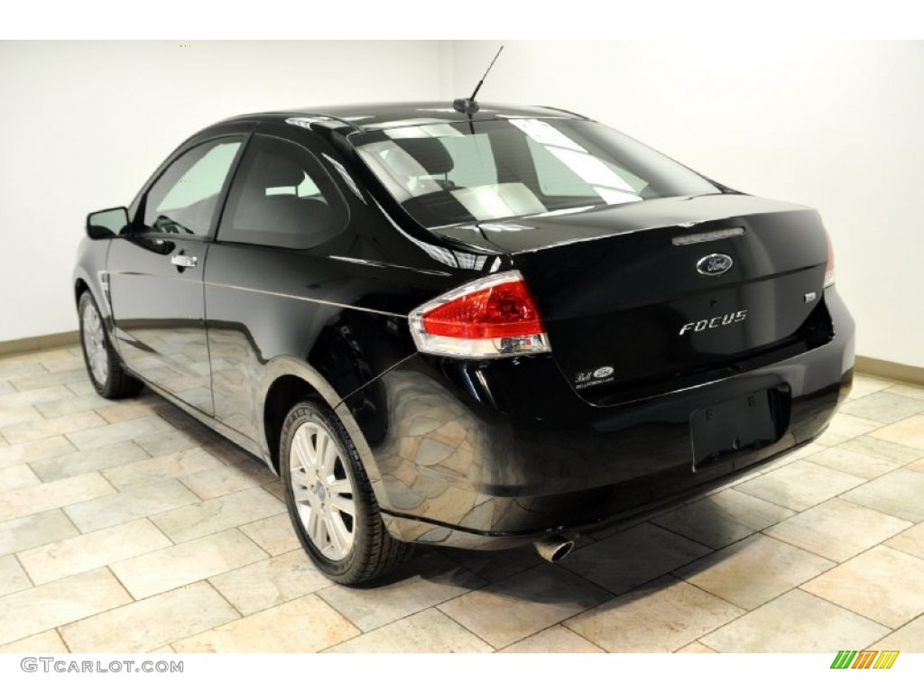 2008 Focus SE Coupe - Black / Charcoal Black photo #42