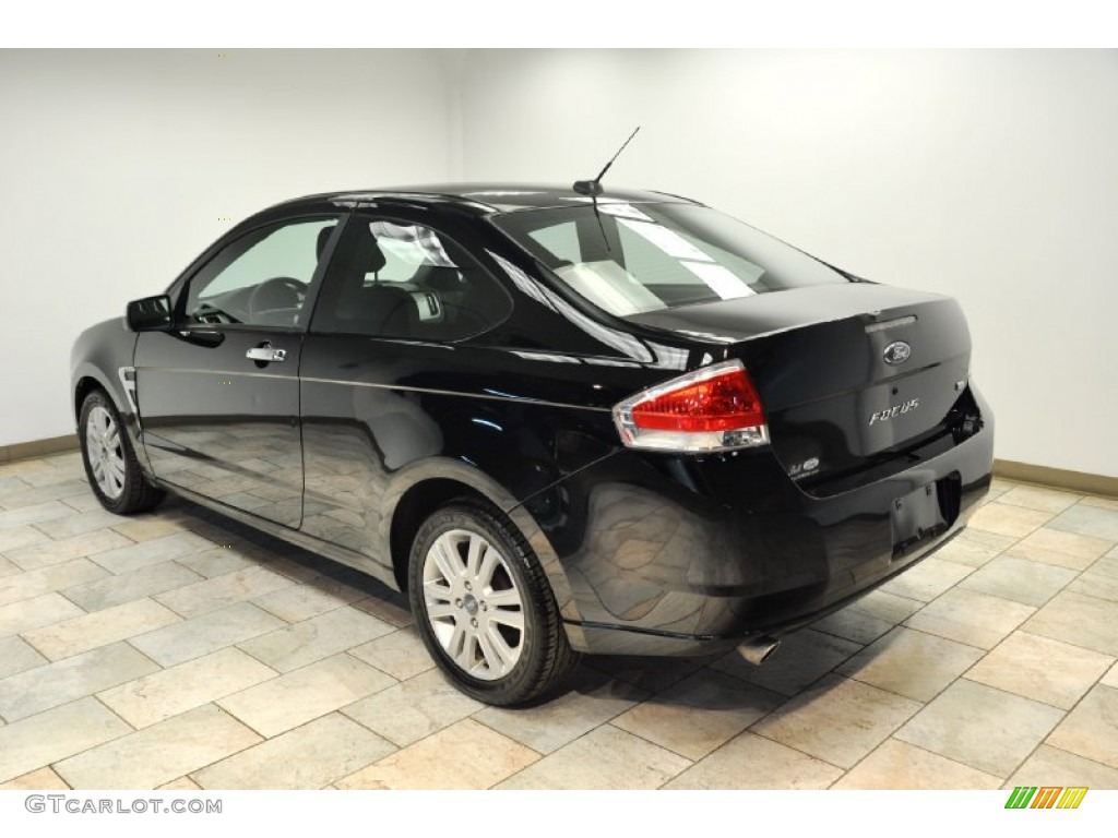 2008 Focus SE Coupe - Black / Charcoal Black photo #43