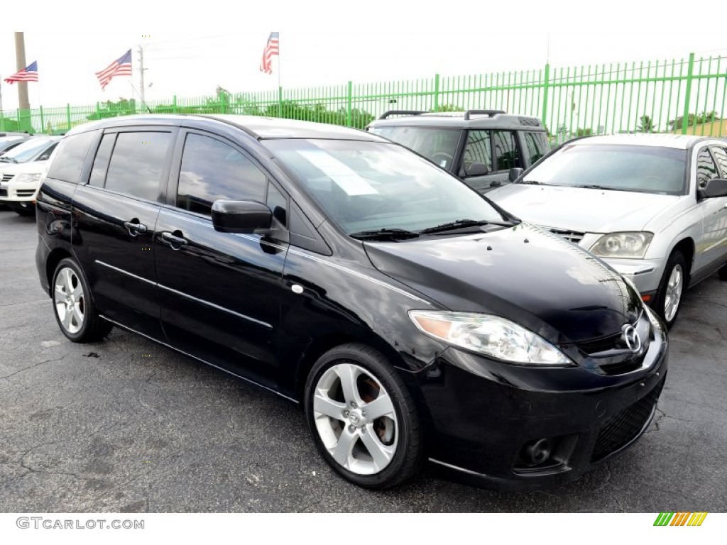 2007 MAZDA5 Touring - Brilliant Black / Black photo #4