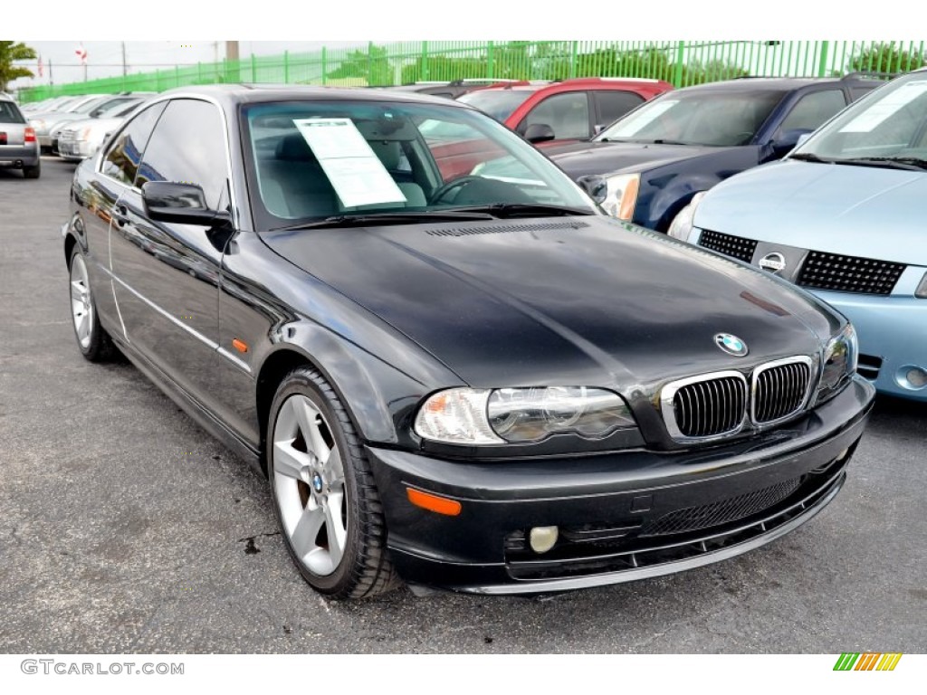 2006 3 Series 325i Coupe - Jet Black / Grey photo #4