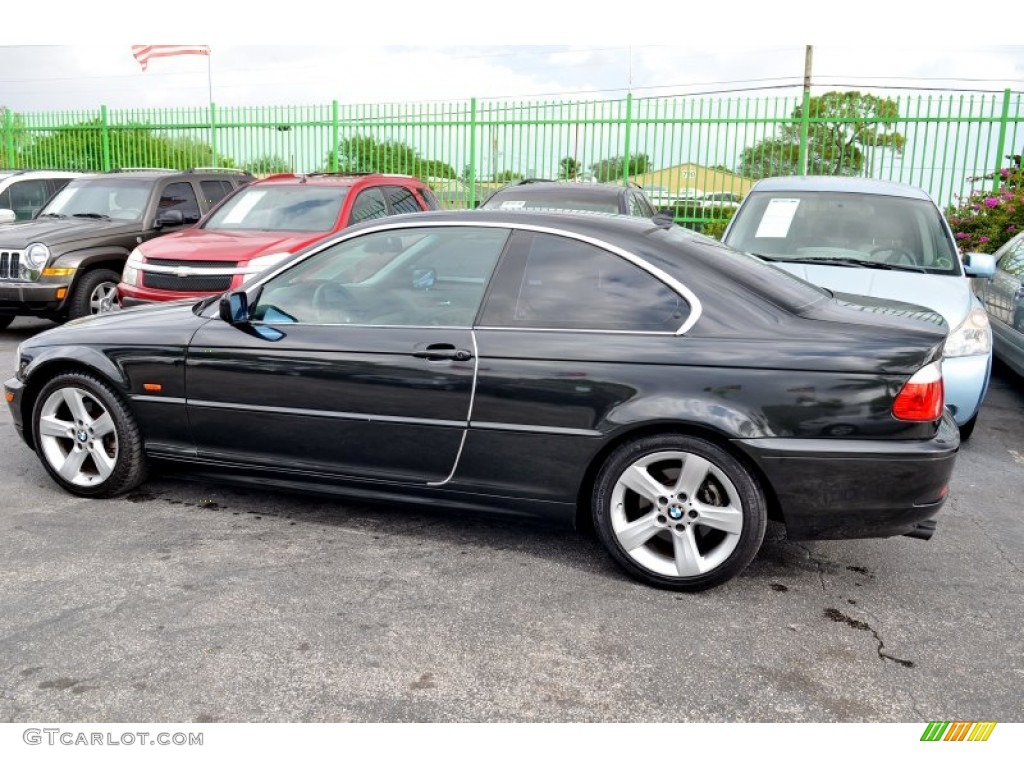 2006 3 Series 325i Coupe - Jet Black / Grey photo #28