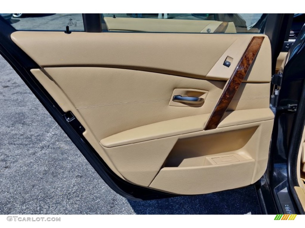 2004 BMW 5 Series 525i Sedan Beige Door Panel Photo #100379015