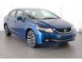 Dyno Blue Pearl 2015 Honda Civic EX-L Sedan Exterior