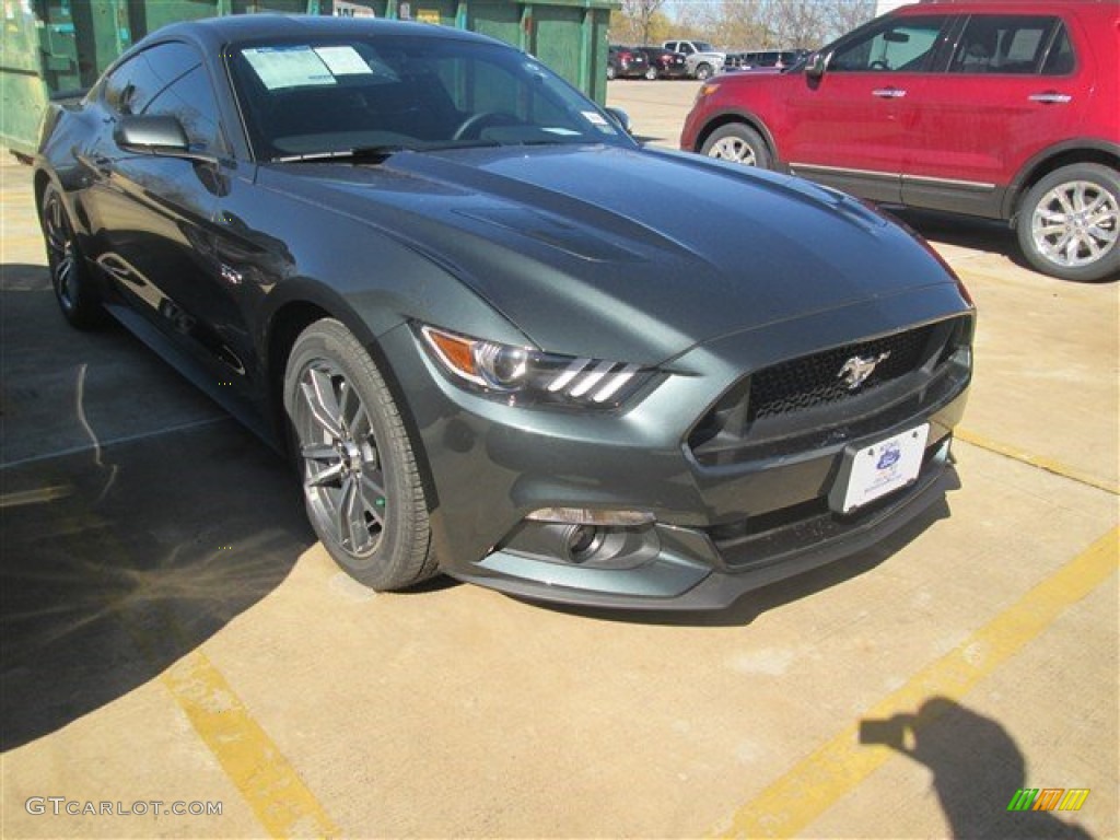 2015 Mustang GT Coupe - Guard Metallic / Ebony photo #9