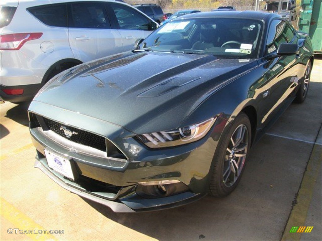 2015 Mustang GT Coupe - Guard Metallic / Ebony photo #13