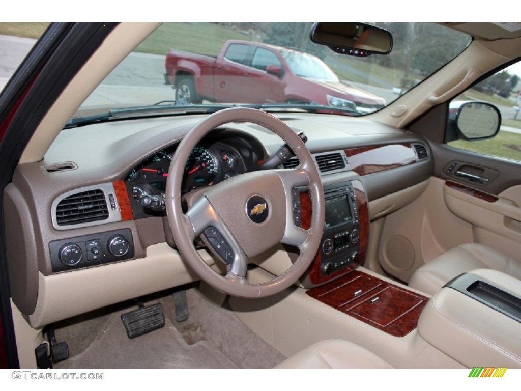 2010 Suburban LTZ 4x4 - Red Jewel Tintcoat / Light Cashmere/Dark Cashmere photo #4