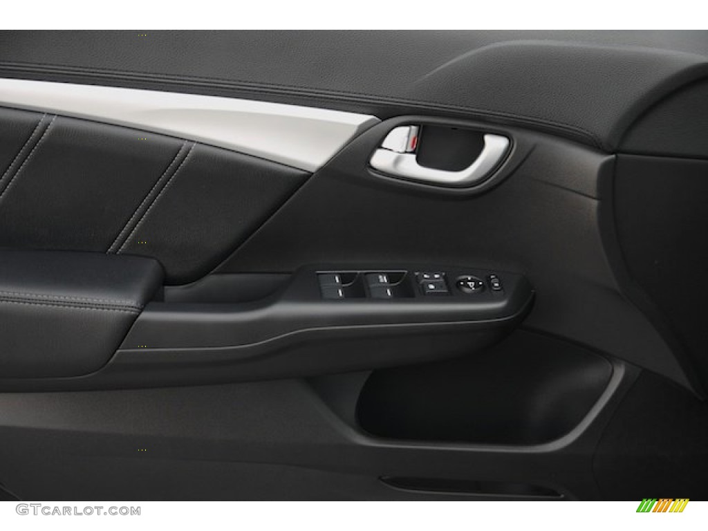 2015 Honda Civic EX-L Sedan Black Door Panel Photo #100383122