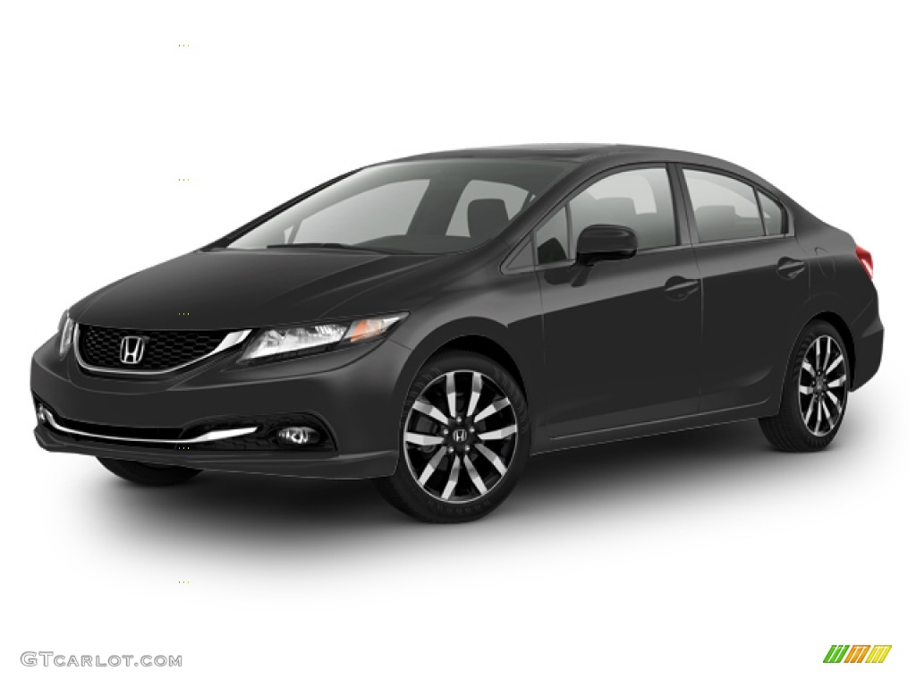 2015 Civic EX-L Sedan - Crystal Black Pearl / Black photo #25