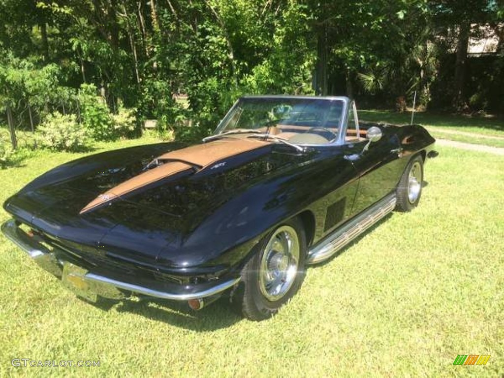 1967 Corvette 427 Convertible - Tuxedo Black / Saddle photo #11