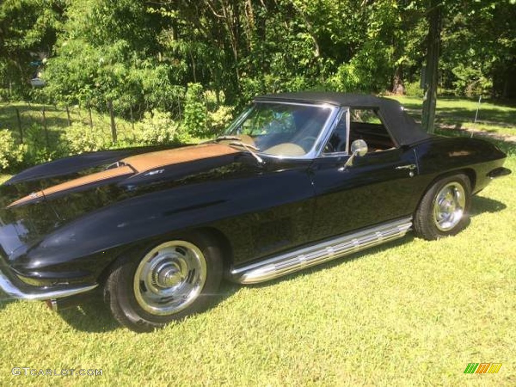 1967 Corvette 427 Convertible - Tuxedo Black / Saddle photo #12
