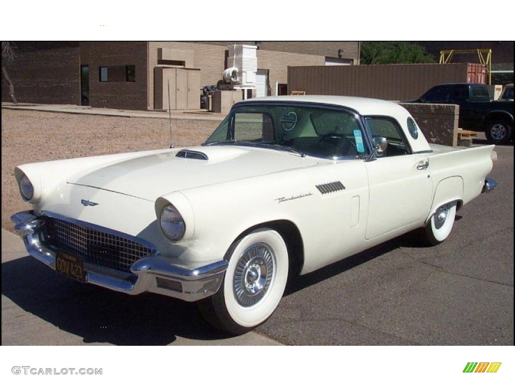 Colonial White 1957 Ford Thunderbird Convertible Exterior Photo #100385444