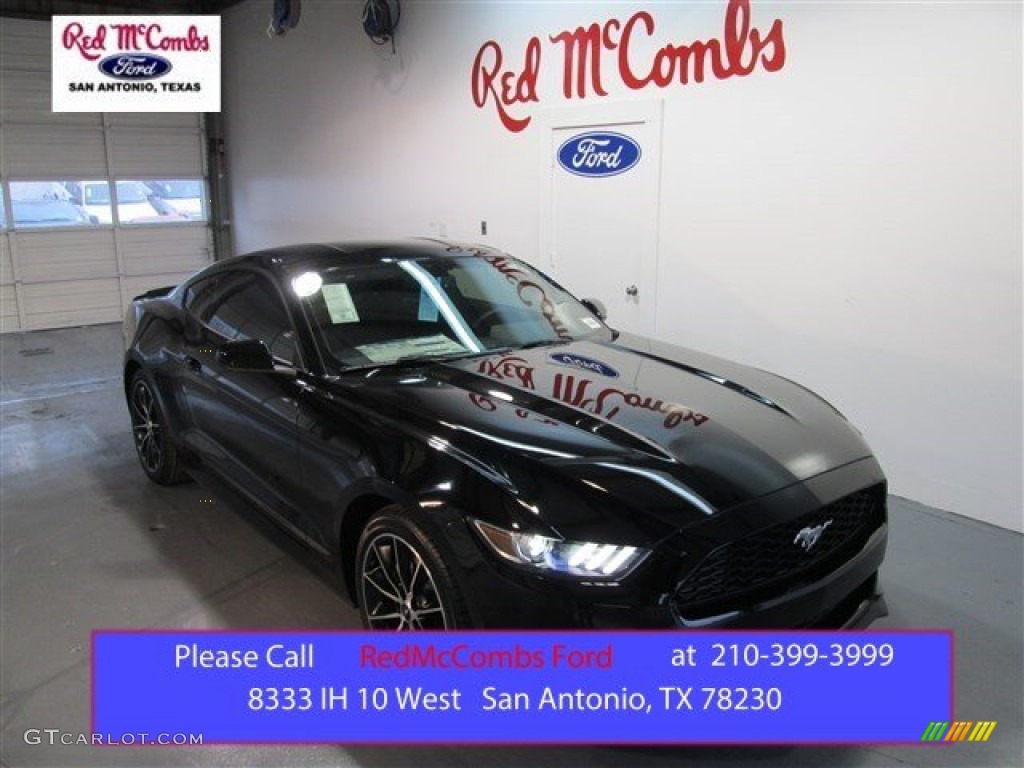 2015 Mustang EcoBoost Coupe - Black / Ebony photo #1