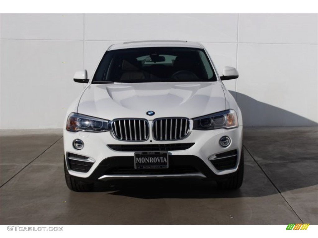 2015 X4 xDrive28i - Alpine White / Mocha Nevada w/Orange Contrast Stitching photo #3