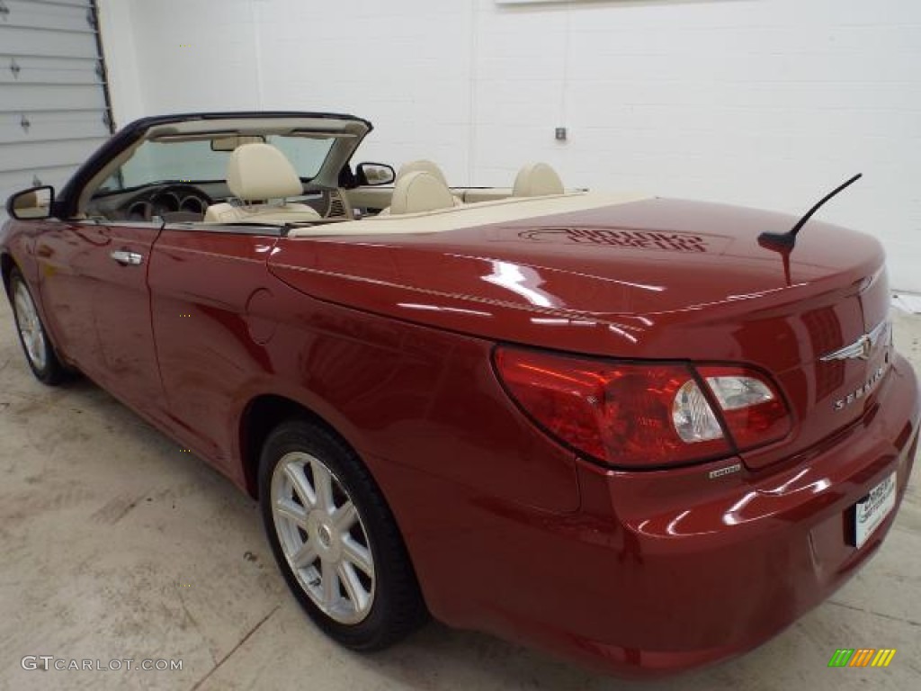 2008 Sebring Limited Convertible - Inferno Red Crystal Pearl / Medium Pebble Beige/Cream photo #2