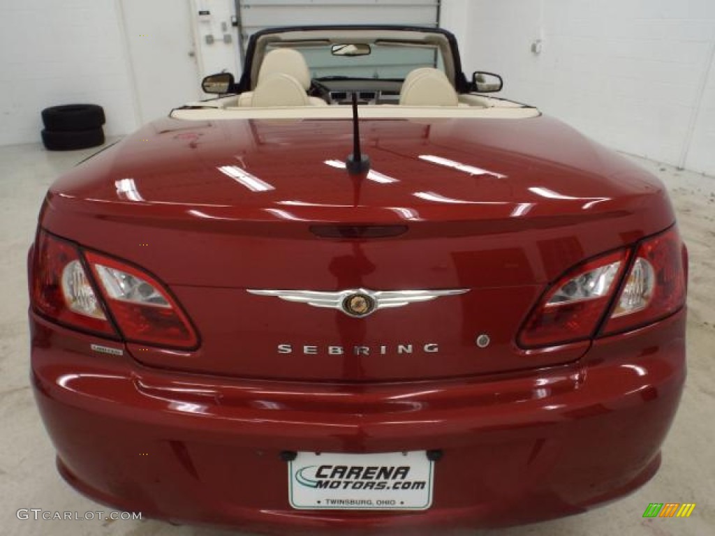 2008 Sebring Limited Convertible - Inferno Red Crystal Pearl / Medium Pebble Beige/Cream photo #29