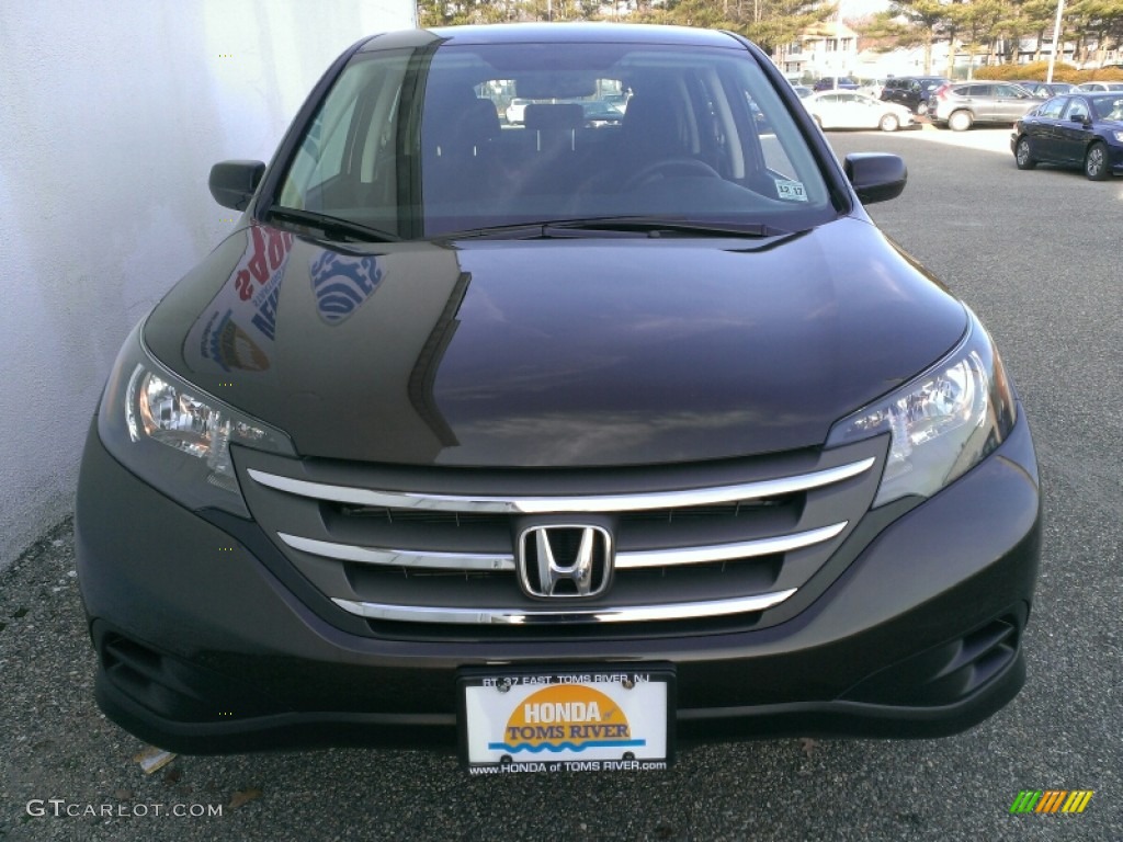 2013 CR-V LX AWD - Kona Coffee Metallic / Black photo #2