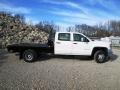 Summit White - Sierra 3500HD Work Truck Crew Cab 4x4 Flat Bed Photo No. 29