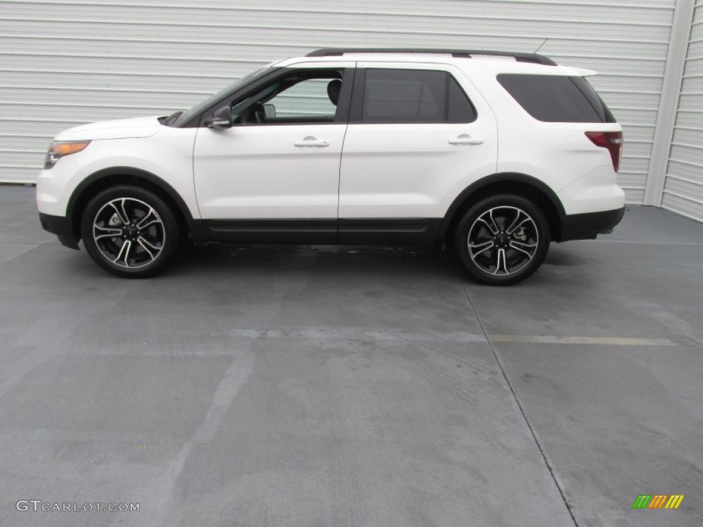 2015 Explorer Sport 4WD - White Platinum / Sport Charcoal Black/Sienna photo #3