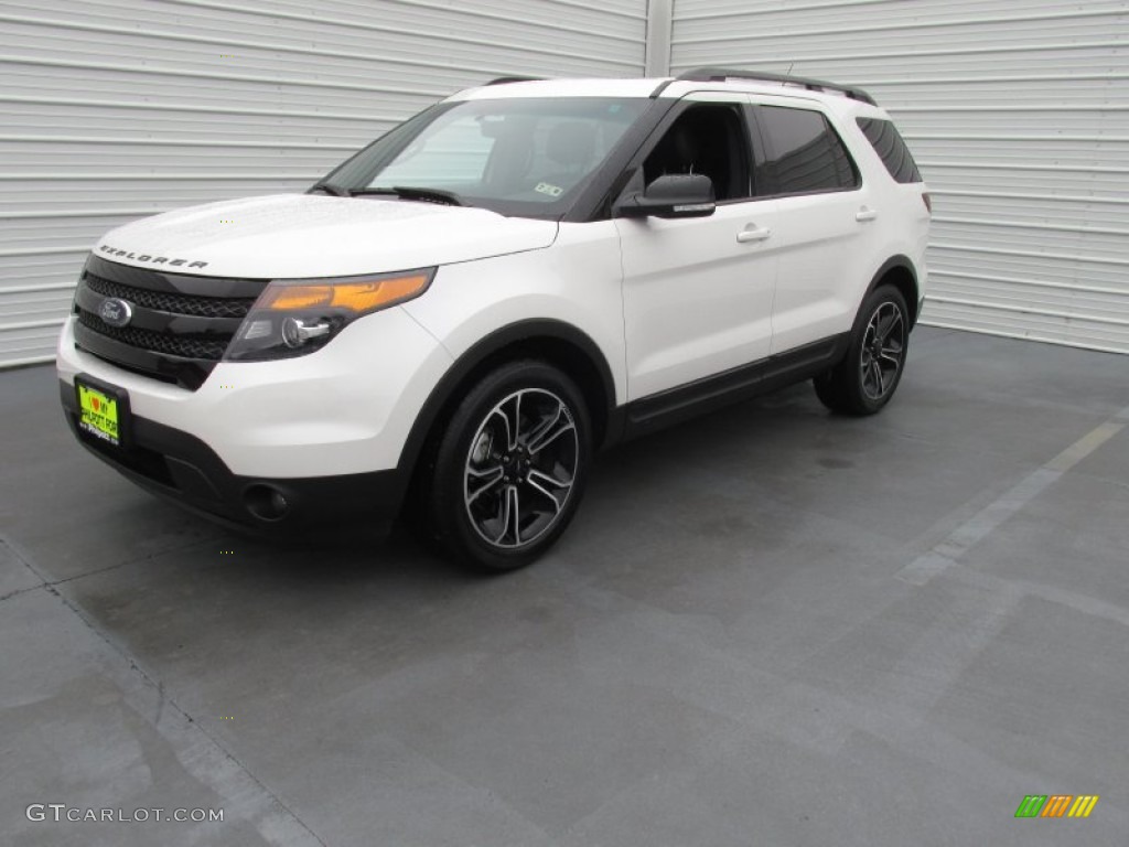 2015 Explorer Sport 4WD - White Platinum / Sport Charcoal Black/Sienna photo #4