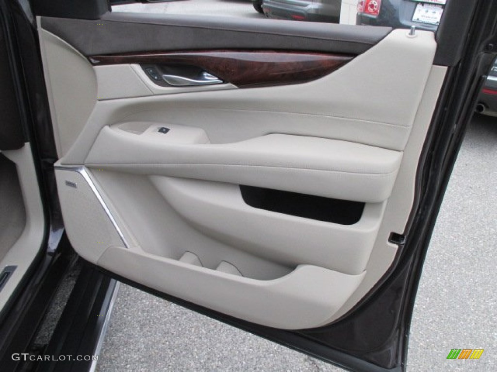 2015 Cadillac Escalade Premium 4WD Shale/Cocoa Door Panel Photo #100399952