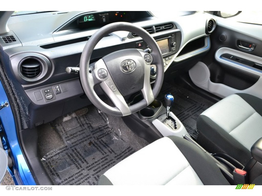 Light Blue Gray/Black Interior 2012 Toyota Prius c Hybrid Three Photo #100403099