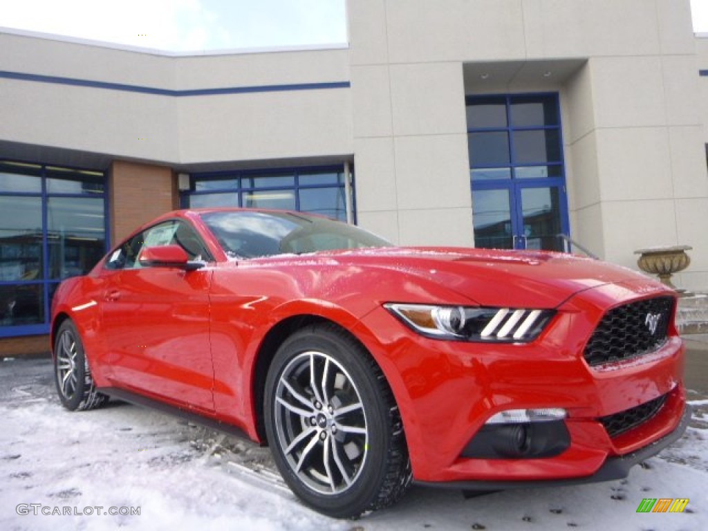 2015 Mustang EcoBoost Premium Coupe - Race Red / Ebony photo #2