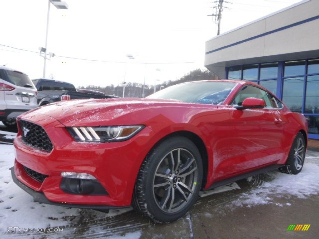 2015 Mustang EcoBoost Premium Coupe - Race Red / Ebony photo #4