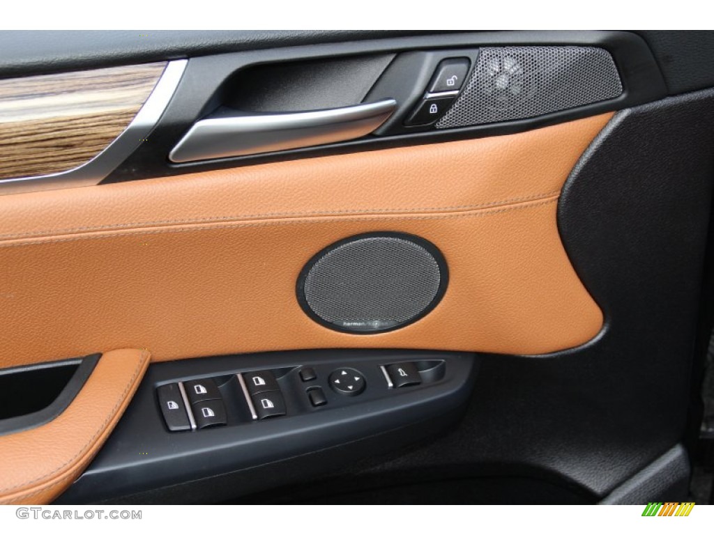 2015 BMW X3 xDrive28d Saddle Brown Door Panel Photo #100407012
