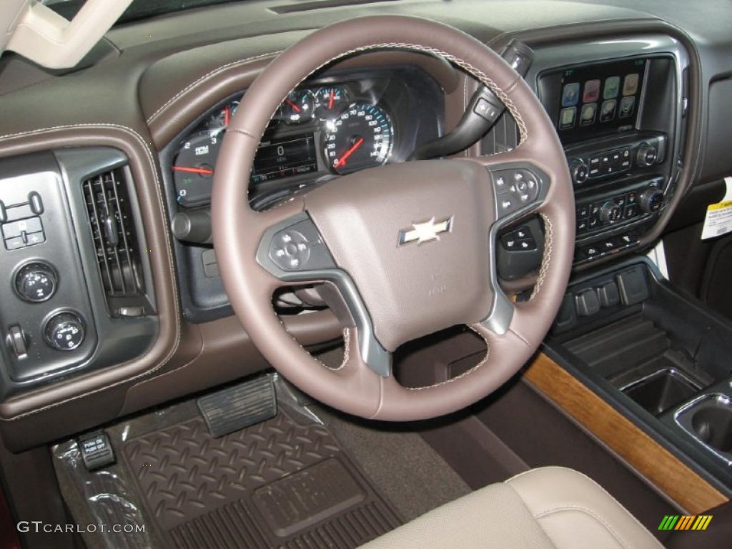 2015 Silverado 3500HD LTZ Crew Cab Dual Rear Wheel 4x4 - Deep Ruby Metallic / Cocoa/Dune photo #7