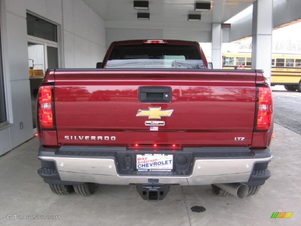 2015 Silverado 3500HD LTZ Crew Cab Dual Rear Wheel 4x4 - Deep Ruby Metallic / Cocoa/Dune photo #18