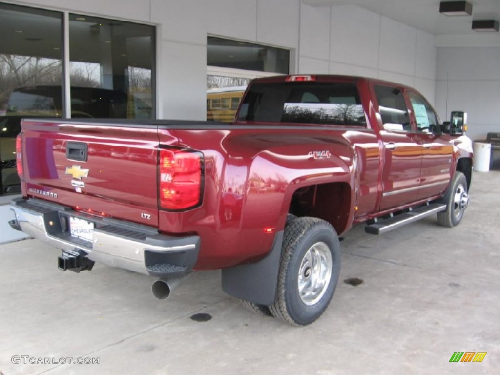 2015 Silverado 3500HD LTZ Crew Cab Dual Rear Wheel 4x4 - Deep Ruby Metallic / Cocoa/Dune photo #19
