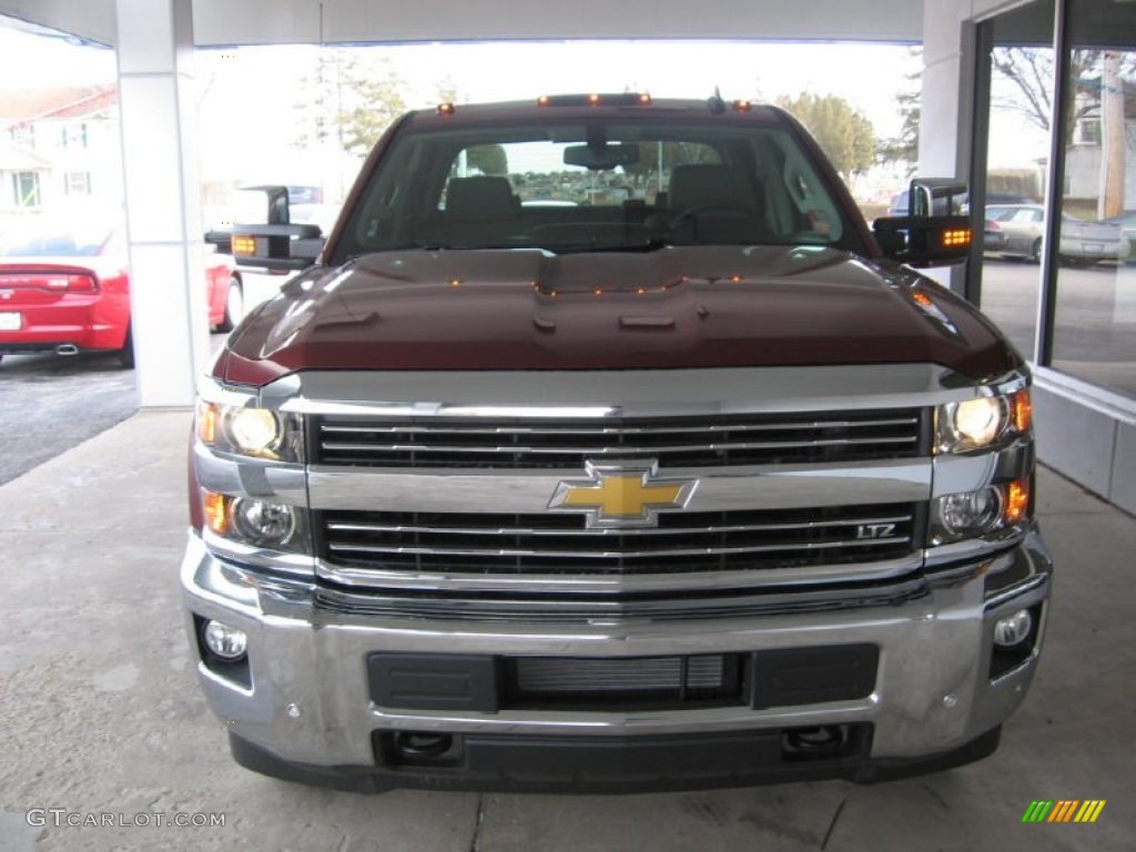 2015 Silverado 3500HD LTZ Crew Cab Dual Rear Wheel 4x4 - Deep Ruby Metallic / Cocoa/Dune photo #20